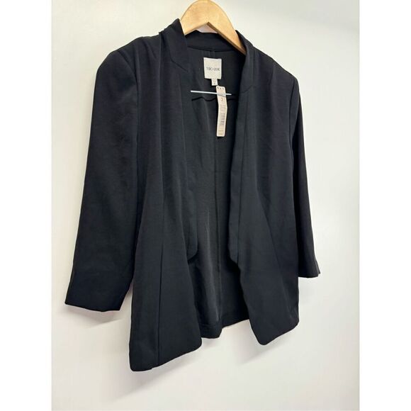 Nice+Zoe Smart Look Blazer Black Size 2 Black 3/4 Sleeve Mordern Style NEW - Picture 7 of 11